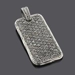 silver dog tag pendant